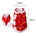 thumbnail image 4 of Ropa para perros abrigo cálido de invierno con bufanda trajes rojos ropa para mascotas de año Nuevo disfraz para perros para fiesta de vacaciones año, 4 of 4