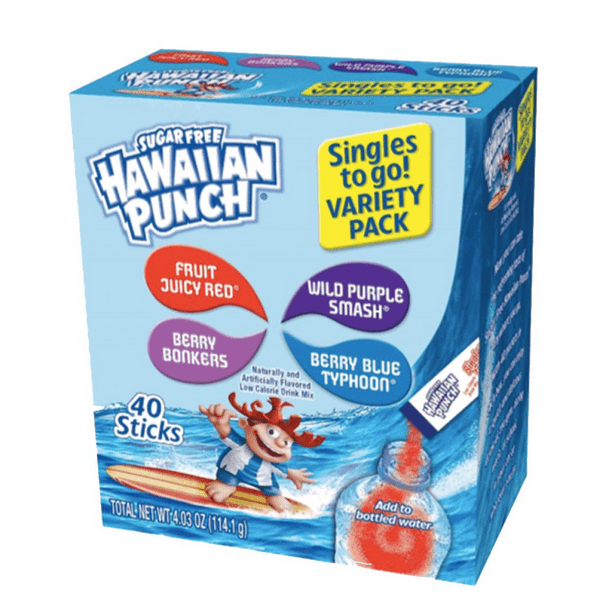 Hawaiian Punch Sugar Free Water Enhancer Variety Pack, 3 oz [Pack of 6