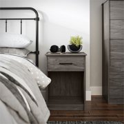 Ameriwood Home Edgewater Nightstand with Drawer in Gray Oak