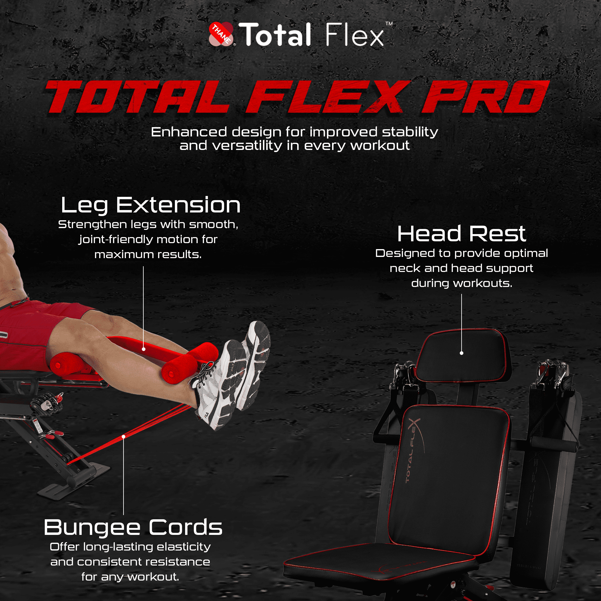 Total Flex L with Pro Pack Adjustable Foldable Weight Bench – Home