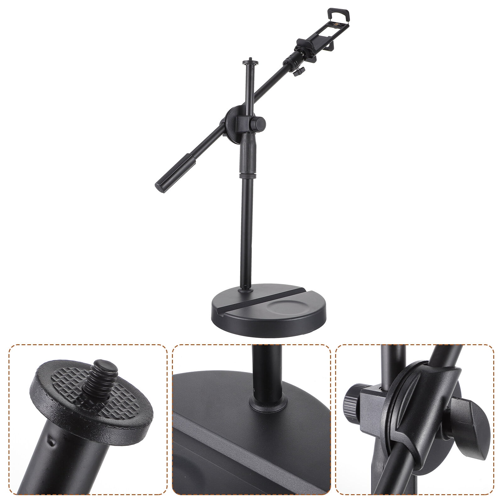 HOKARUA Overhead Phone Mount Telescopic Adjustable Stand With Cellphone Holder Accessory