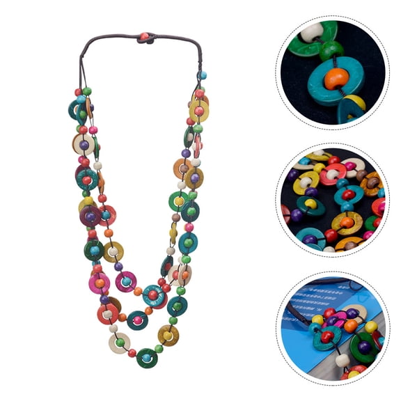 LOLIPPYY Layered Boho Necklaces Women Coconut Shell Multi 1Set for Casual Wear