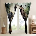 thumbnail image 4 of Erosebridal 3D Dinosaur Curtains & Drapes,Jungle Animal Curtains Blackout Dinosaurs Bedroom Decor,Gothic Dino Curtains Tropical Window Curtain 2 Panels 42"Wx84"L, 4 of 6
