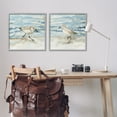 thumbnail image 2 of Stupell Industries Sandpipers Treading Beach Shore Animals Painting Gray Framed Art Print Wall Art, 24 x 24, Set of 2, 2 of 8