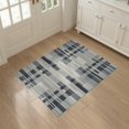thumbnail image 3 of ODIKA Hallway Contemporary Striped Lattice Interlocking Grid Pile Pet Friendly & Kids Safe for Bedroom, Bedside, Nursery, 3 of 7