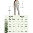 thumbnail image 5 of Homlouue Lounge Sets for Women Plus Size,2 Piece Outfit V-Neck Short Sleeve with Long Pants,Comfortable Ribbed Loungewear for Home or Outdoor(3XL,Green), 5 of 9
