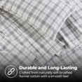 thumbnail image 4 of Superior Plaid Flannel Cotton Sheet Set, King, Charcoal, 4 of 14