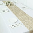Efavormart 12"x108" Gold Sequin Mesh Schiffli Lace Table Runner ...