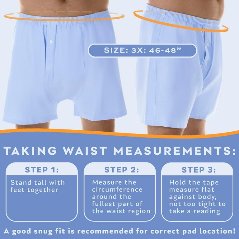 Wearever Men's Incontinence Underwear Bladder Control 2-in-1 Boxers,  Washable Single Pair 