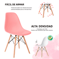 thumbnail image 4 of Set de 4 Sillas Estilo Eames Komfort Turquesa Comedor Moderna, 4 of 6