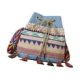 thumbnail image 4 of Bolso de hombro para mujer, bolso con borlas étnicas, bolso cruzado informal, bolso de mano para el trabajo, cumpleaños, vacaciones, fiesta al aire azul Salvador Bolsos de hombro de mujer, 4 of 9
