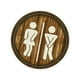 thumbnail image 4 of Letrero de madera para baño, unisex, estilo vintage resistente, fácil de instalar. Letrero de pared para inodoro. Letrero de madera para el baño, idea, 4 of 9