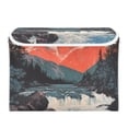 thumbnail image 7 of Yayeee Collapsible Cube Storage Bin with Lid Fabric Closet Decorative Basket with Handles, Mountains at Dawn, 7 of 7