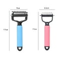 thumbnail image 5 of Primegos Pet Detangling Comb Handheld Undercoat Rake for Dogs Cats Double-Sided Stainless Steel Teeth Grooming Brush for Thinning Shedding, 5 of 8