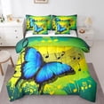 thumbnail image 1 of YST Dreamy Blue Butterfly Comforter Set, 7-Piece, Music Notes, Twin, 1 of 5