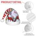 thumbnail image 4 of Haiem Funny Christmas Gnome Pattern Santa Hat Confortable Velvet Christmas Hat for Christmas Party Favors Fit for Adults and Kids, 4 of 6