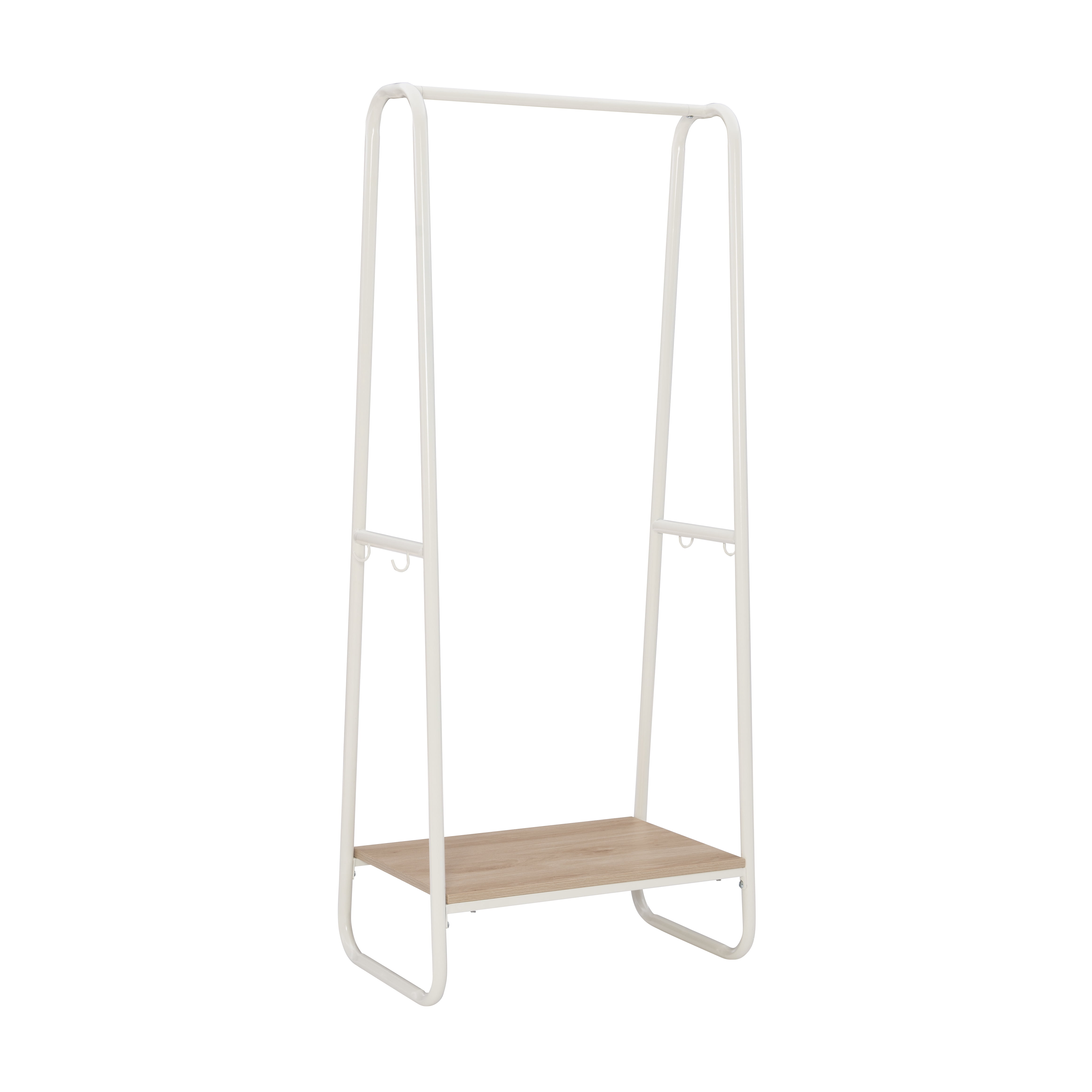 Linon Athania Clothing Rack Hall Tree, Tall, White