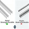 50 Pack Double Loop Wire Binding Spines, 7/8 inch Binding Wires, 2:1 ...