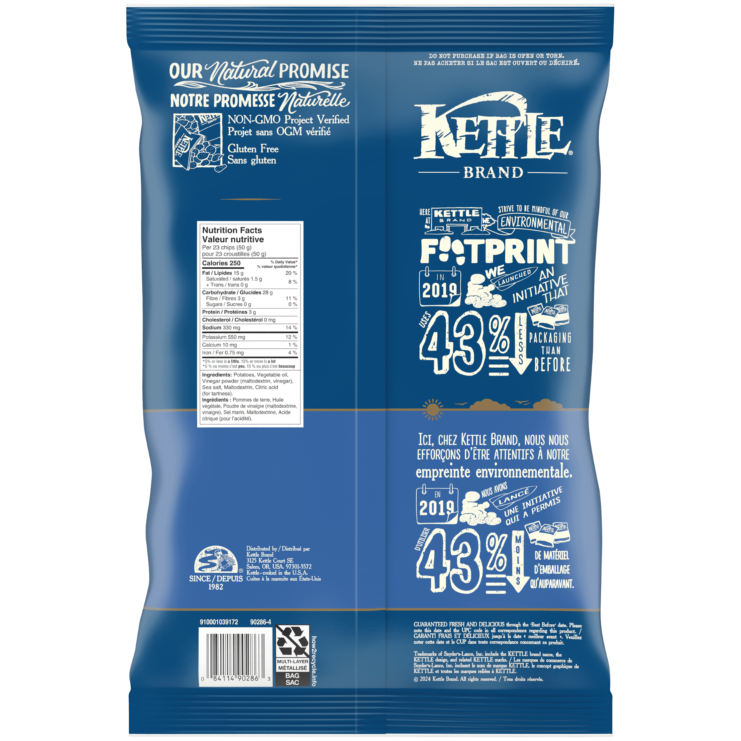 Kettle Croustilles Sel Marin et Vinaigre