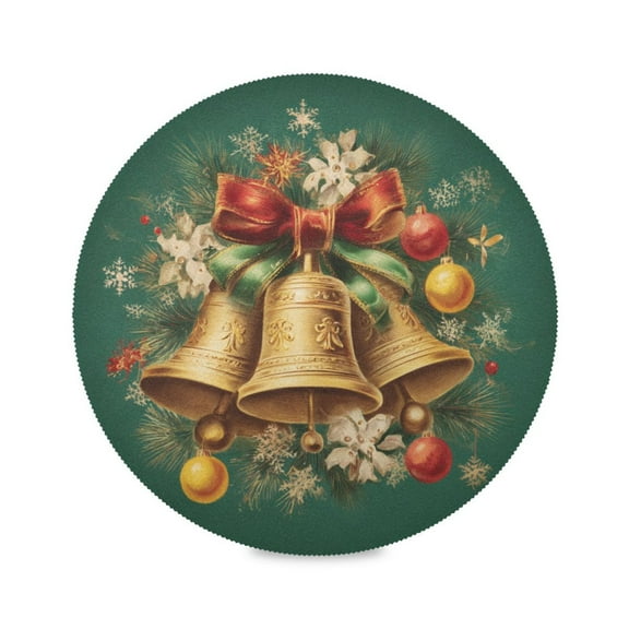 Round Placemat Heat Resistant & Wrinkle-Free Dining Table Decor Placemat For Home & Weddings Christmas Decorations