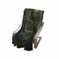 thumbnail image 4 of Aurora Borealis Soft Flannel Fleece Throw Blanket, Pale Weather over the Hills Waterfall Creek Nature Landscape, Cozy Plush for Indoor and Outdoor Use, 70" x 90", Fern and Olive Green, by Ambesonne, 4 of 6