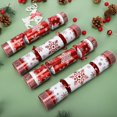 thumbnail image 4 of Adorno para fiesta de Navidad, diseño de copos de nieve rojos y blancos que no se rompen, 4 of 5