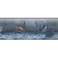 thumbnail image 2 of Disney Kids Sharks Under Water Blue Wallpaper Border Retro Design, Roll 15' x 9", 2 of 3