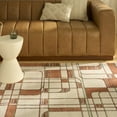 thumbnail image 6 of Nourison Nordic 4' x 6' Ivory Rust Mid-Century Modern Indoor Rug, 6 of 8