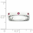 thumbnail image 2 of Created Ruby Sterling Silver Polished Square Ring, 2 of 7