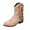 Khaki, variant on Fringe Mid Calf Boots for Women, Suede Side Zipper Chunky Low Heel Winter Booties, Tassel Decor Casual Daily Street Shoes Brown