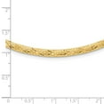 thumbnail image 4 of Diamond2Deal 14k Yellow Gold Flat Diamond-Cut 4.00mm Fancy Reversible Omega Necklace for Men 17.25", 4 of 7