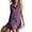 Purple, variant on AHTJRT Denim Mini Dress for Women Quarter Zip Lapel Collar Loose Fit Sleeveless Overalls Fashion Ripped Edge Summer Shorts Jumpsuit with Zipper Pockets Purple M