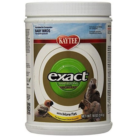 Kaytee Exact Hand Feeding High Fat Formula Baby Bird Food, 18-oz