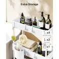 thumbnail image 5 of Slim Storage Cart with Wheels, Bathroom Cart Organizer Small, Rolling Cart for Bathroom, Laundry Room, Kitchen, Narrow Space, White PIUC04W, 7.08/''D X 15.7/''W X 25.2/''H, 5 of 7