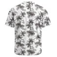 thumbnail image 6 of Uwinwear Men's Linen Cotton Short Sleeve Button Up V Neck Shirts Lightweight Tops Hawaiian Summer Beach Printed Casual Shirts Breathable Casual Wear,White,S, 6 of 8