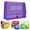 Purple, variant on Lunanne Plastic File Wallet Envelope Expanding File Folder Document Organizer With Snap Closure & Label Pocket Clear Colored Accordion File For Home