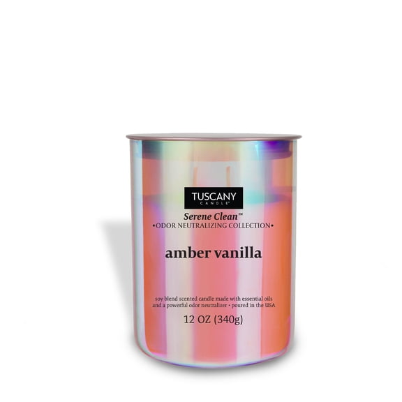 Amber Vanilla Scented Jar Candle (12 oz) – Serene Clean Collection