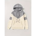 thumbnail image 3 of Hooded Knit Sweatshirt with Color Block, 3 of 6