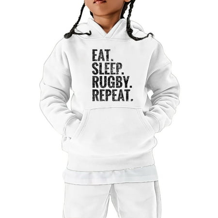 

TENSUNNYD Football Fans Sports Gift Sweatshirt Vintage Rugby Player Sports Retro Kids Boys Girls Rugby Pullover Hoodie Clothes Toddler 4Y-5Y