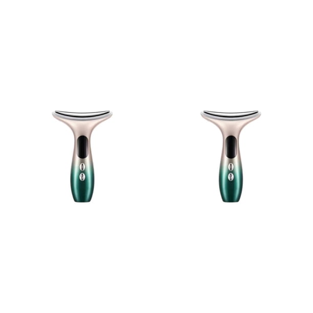 Soidarity Masajeador eléctrico para rostro y cuello, pantalla Digital para mujer, raspador de vibración, herramienta de masaje recargable para Degradado 2piezas