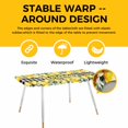 thumbnail image 4 of Yellow Lemons Table Cloths for 8 Foot Rectangle Tables, Summer Fruits Leaves Botanical Buffalo Plaid Patio Waterproof Elastic Fitted Tablecloths, Washable Rectangular Table Cover for Camping, 4 of 8