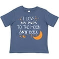 thumbnail image 3 of Inktastic I Love My Papa to the Moon and Back Boys or Girls Toddler T-Shirt, 3 of 5