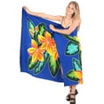 thumbnail image 4 of HAPPY BAY Women's Beachwear Summer Bikini Wraps Sarong Swim Cover up Wrap Skirt Bathing suit Swimwear Swimsuit Beach Coverups for Women One Size Blue, Flower, 4 of 4
