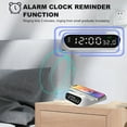 thumbnail image 3 of Wireless Charging Loud Alarm Clock, Multifunctional Safe Stable 4-8mm Charging Distance Wireless Charger Alarm Clock  for Desk Black,White, 3 of 7