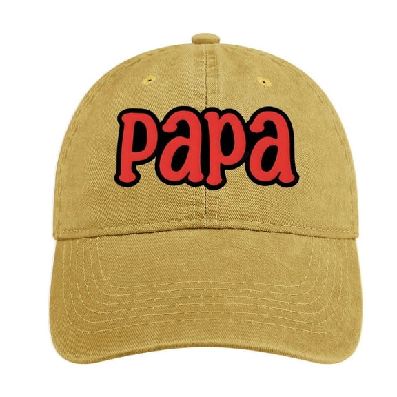 Papa Sand Colour Baseball Cap for Men Women, Adjustable Snapback Hats Cotton Hat