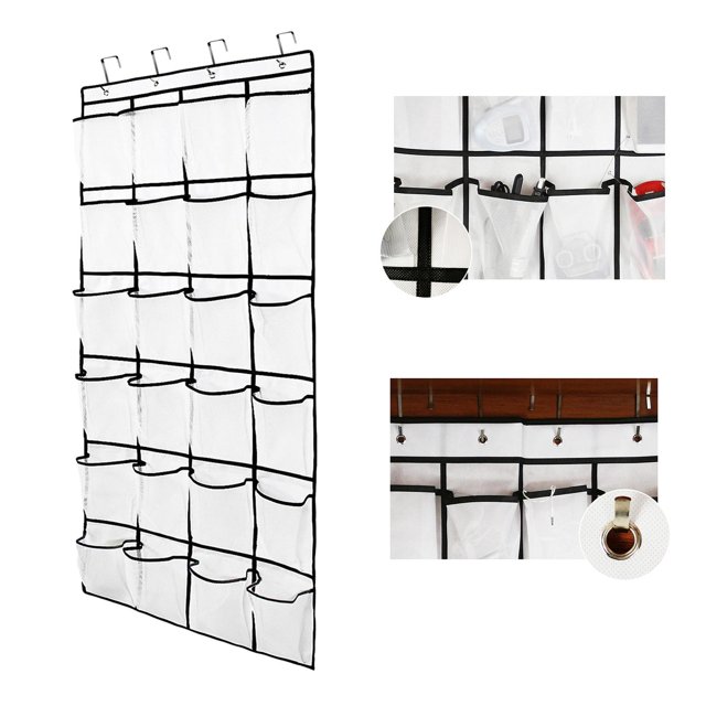 Organizador de zapatos perfecl de 24 bolsillos Colgando sobre puerta 55x150 cm