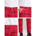 thumbnail image 6 of Lars Amadeus Men's Plaid Dress Pants Slim Fit Checked Printed Trousers, 6 of 6