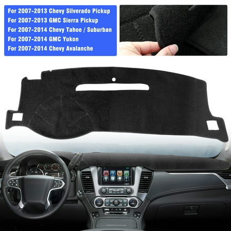 TSV UV Protection Dashboard Cover Mat, Custom Dash Cover Fits for 2007-2014 Chevy (Best Dashboard Uv Protection)