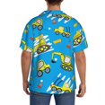 thumbnail image 3 of Fotbe Cute Car Cartoon Camisa Estampada de Manga Corta para Hombre, Casual de Verano, Estilo Playero, Sin Arrugas-Large, 3 of 5