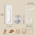 thumbnail image 5 of Wall Hooks for Coat and Towel: 13LB Strong Adhesive Door Hanger Stick on, White 4 Pack, 5 of 7